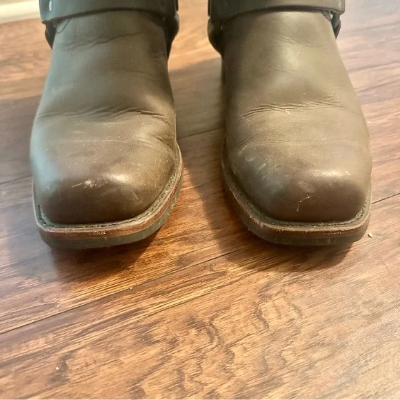 Frye Harness 12r Moto boots in brown - Picture 12 of 13